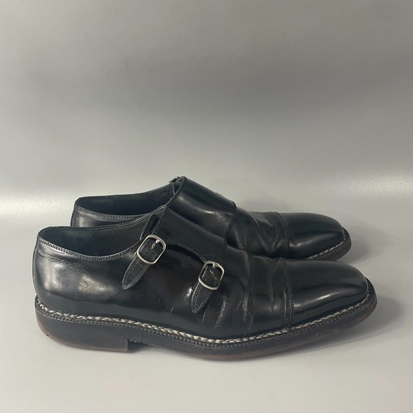 Sutor Mantellassi Black Leather Double Monk Strap Dress Shoes, Size 9.5 main image 9